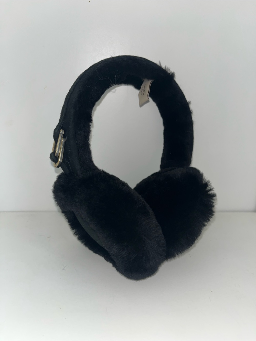 UGG Black Plush Ear Muffs